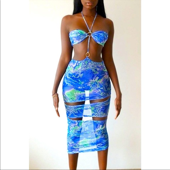 Cut out o-ring maxi dress (XS) - Picture 1 of 5